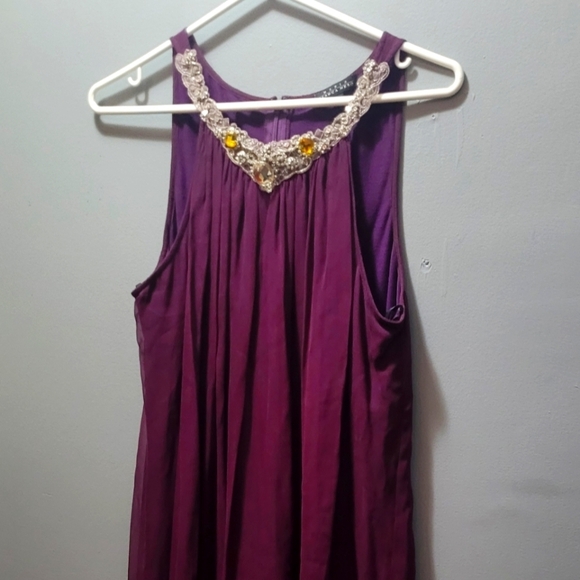 Maria Bianca Nero plum silk dress Size L - Picture 3 of 9